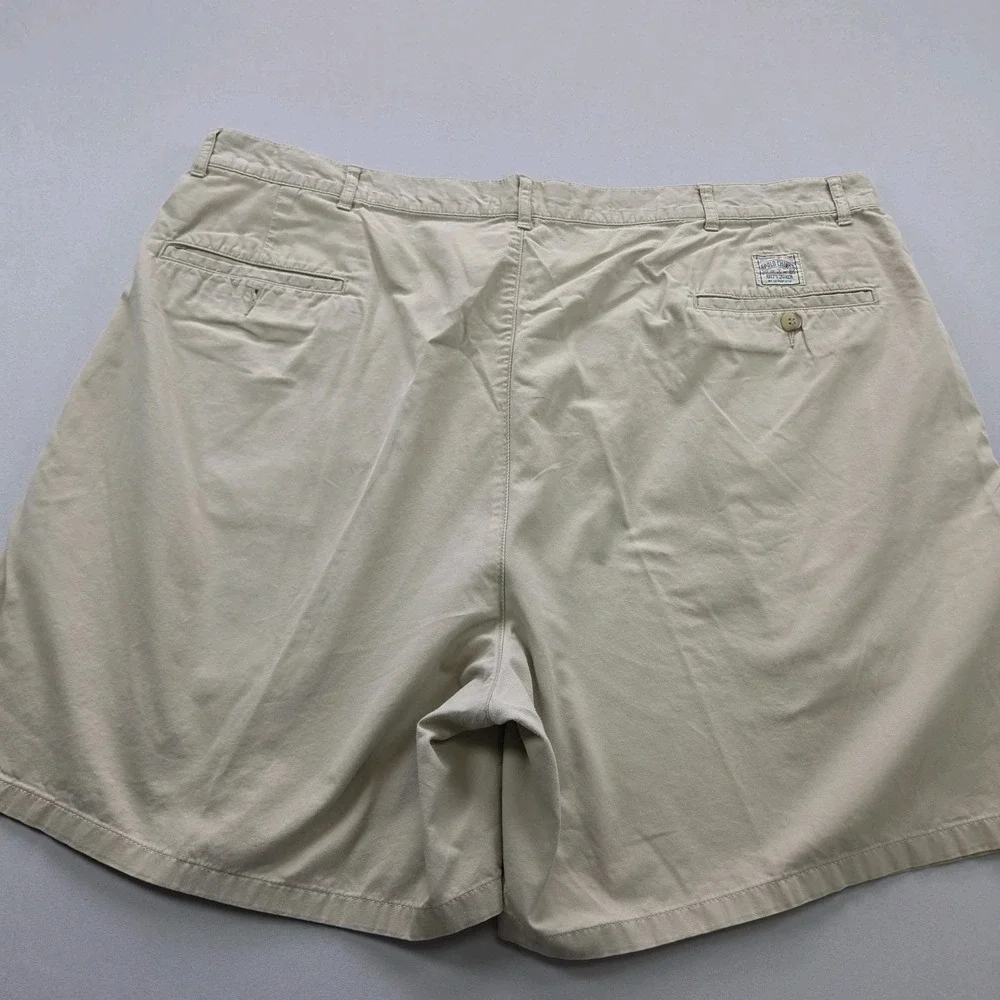 Vintage 90s Polo Ralph Lauren Shorts Mens 42 (Fit 40) Beige Pleated Chino 7